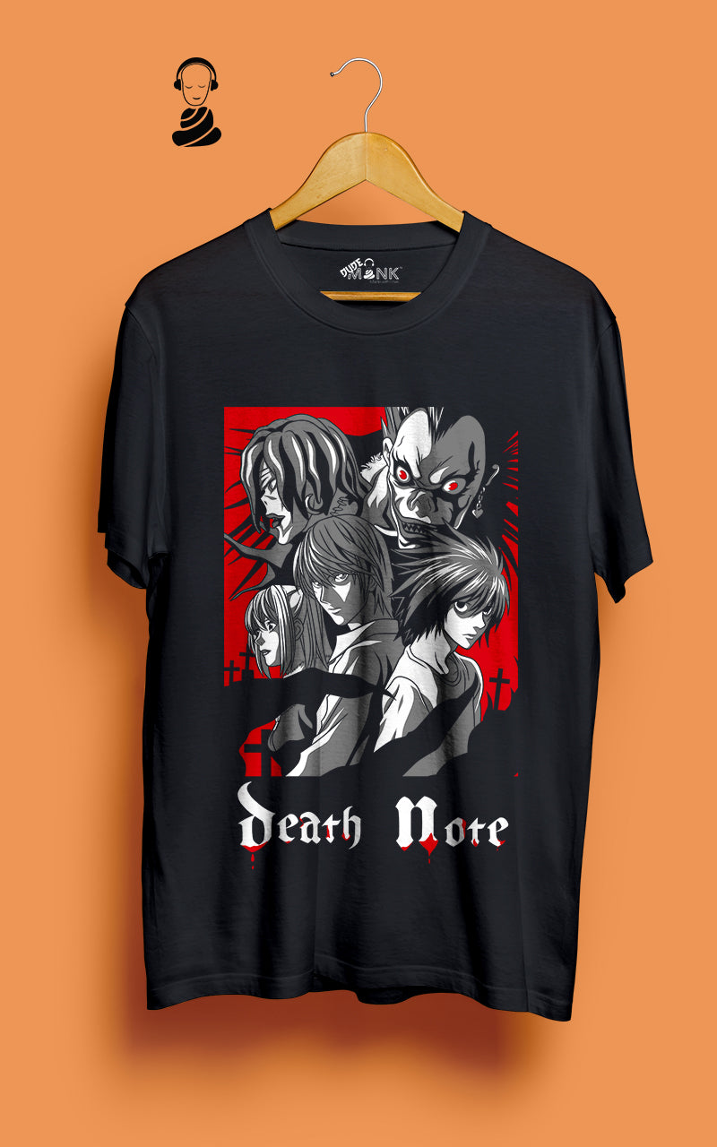 Death Note Characters Neck Half T-Shirt