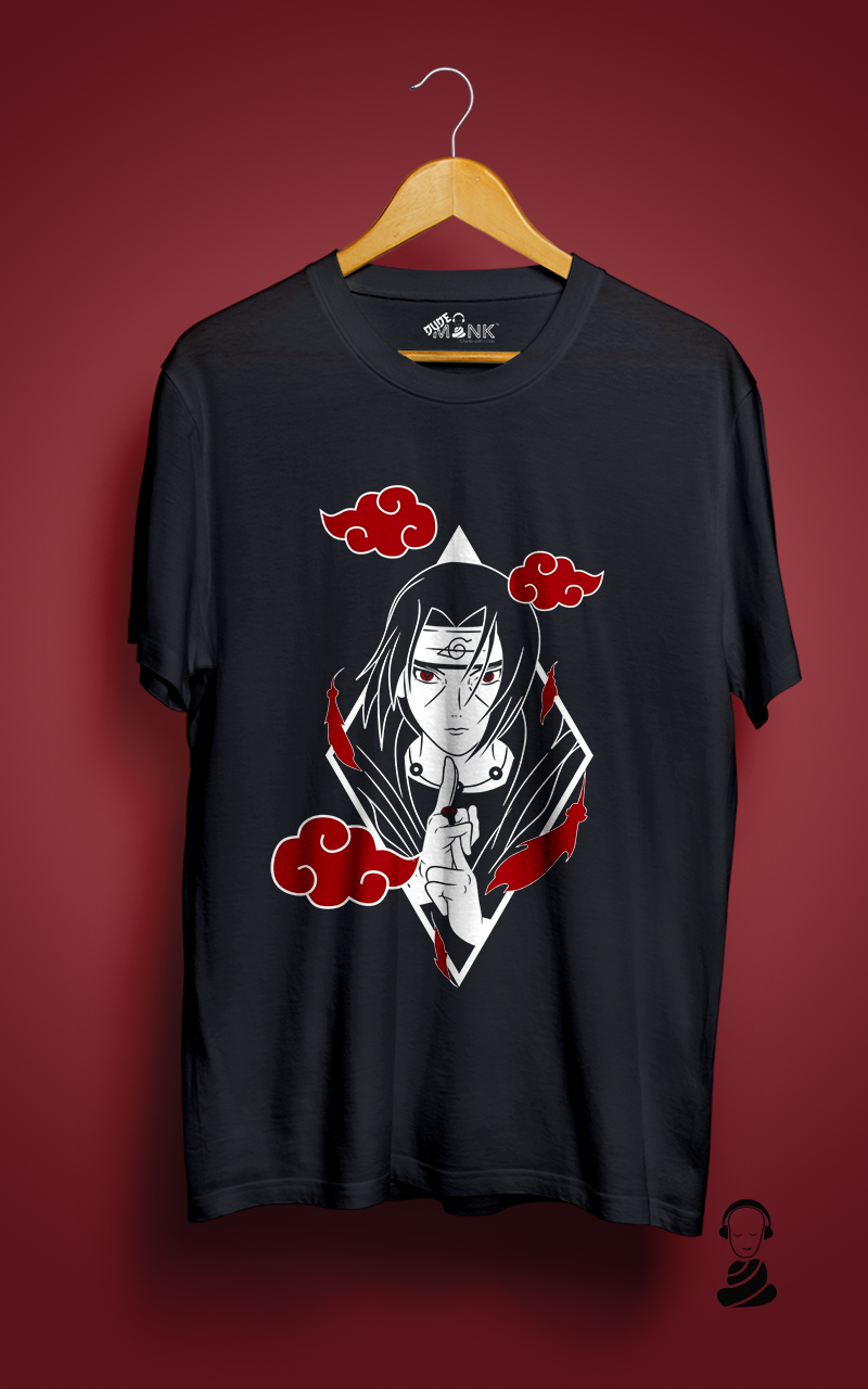 Itachi Uchiha Drop 2 Round Neck Half T-Shirt