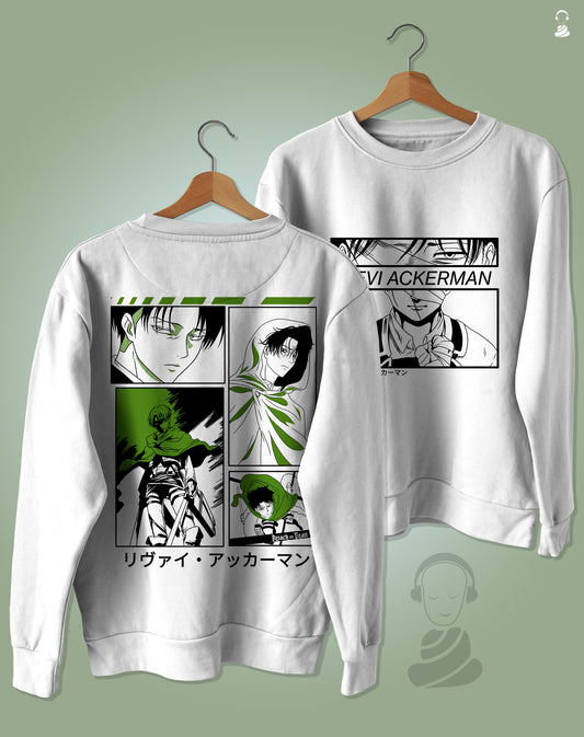 Levi Ackerman AOT White Sweatshirt