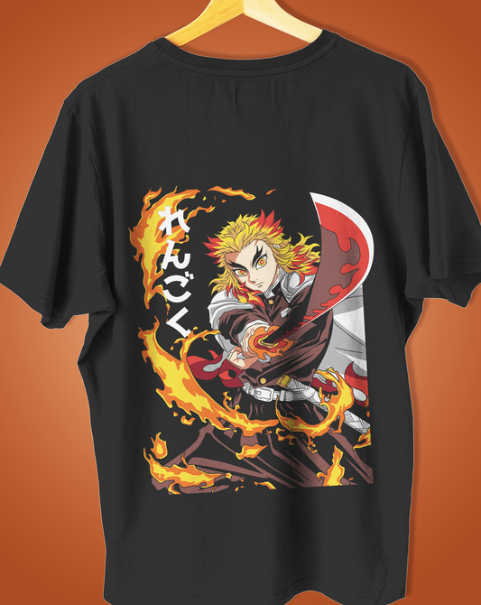 Kyōjurō Rengoku Demon Slayer Anime Oversized T-Shirt